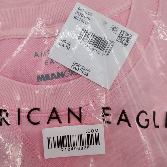 American Eagle x Mean Girls Crew Neck Sweatshirt | On Wednesday We Wear Pink - Picture 7 of 10